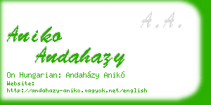 aniko andahazy business card