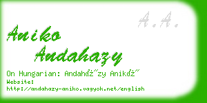 aniko andahazy business card